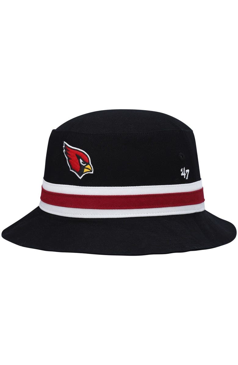'47 Men's '47 Black Arizona Cardinals Striped Bucket Hat, Main, color, Black