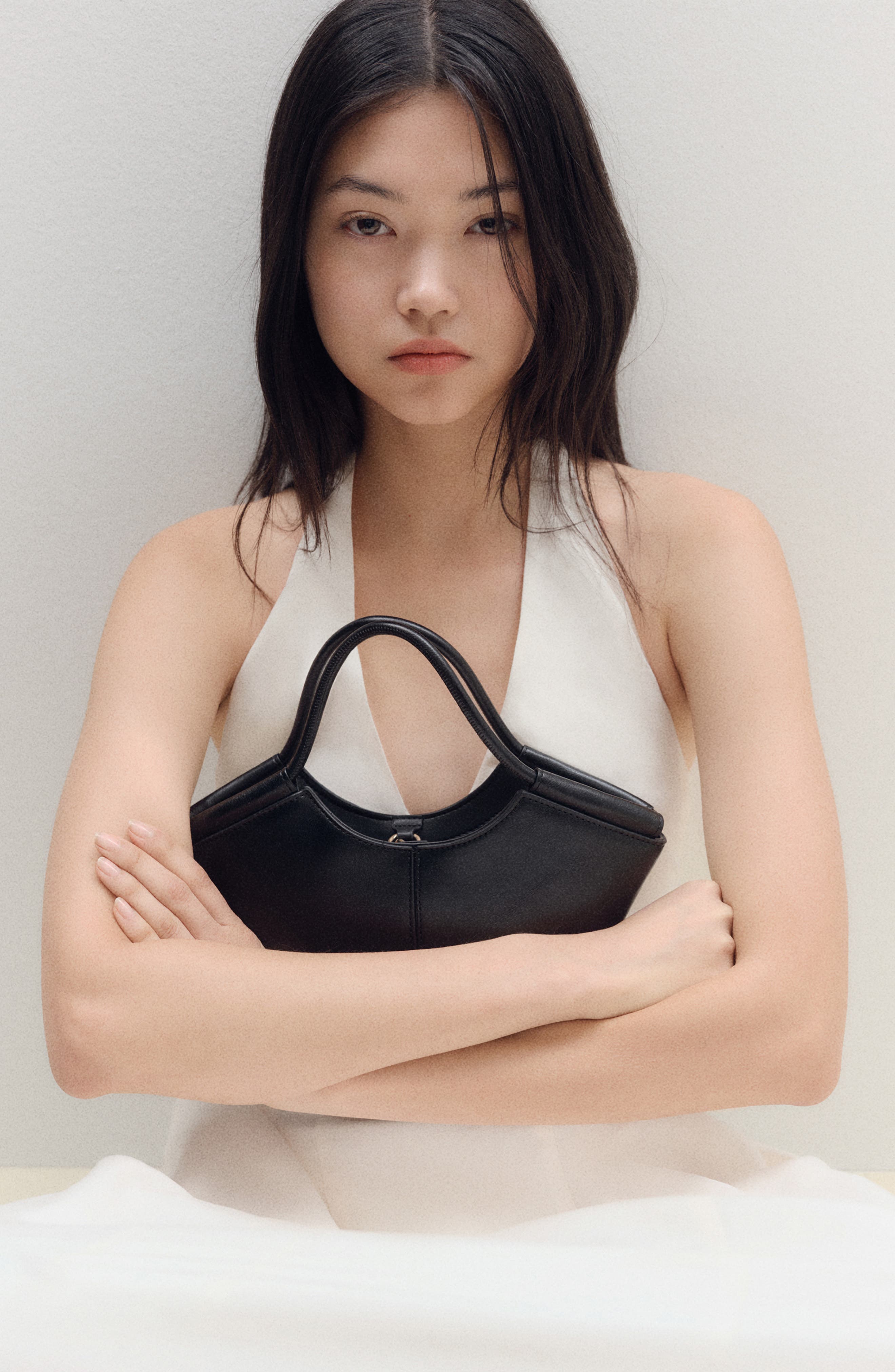 MANGO Mini Faux Leather Shopper Bag, Alternate, color, 