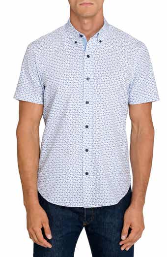 Atomic Geo Short Sleeve Stretch Button-Down Shirt