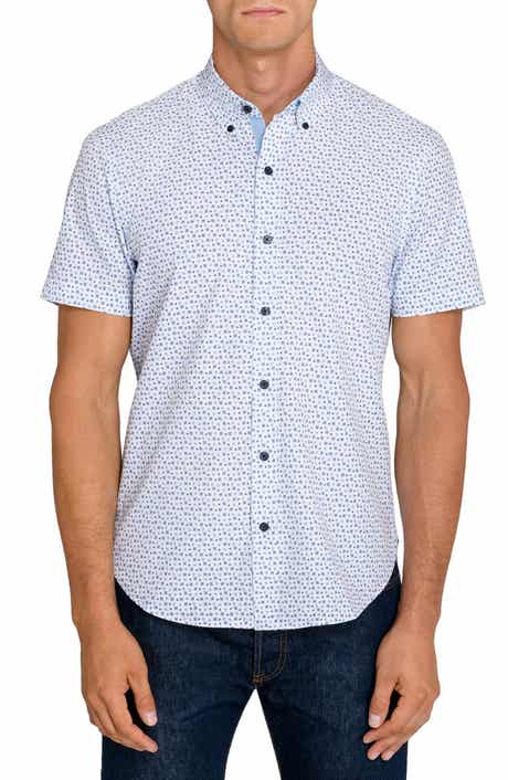 Atomic Geo Short Sleeve Stretch Button-Down Shirt