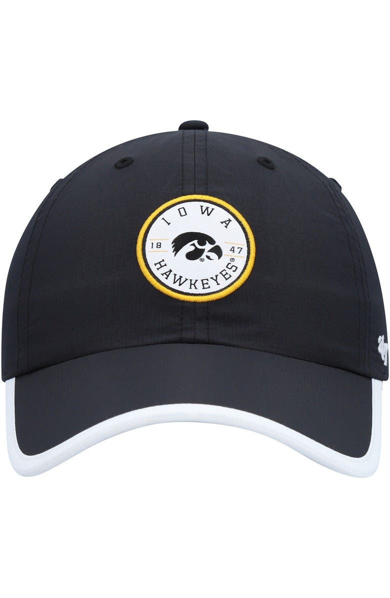 '47 Men's '47  Black Iowa Hawkeyes Microburst Clean Up Adjustable Hat, Alternate, color, 