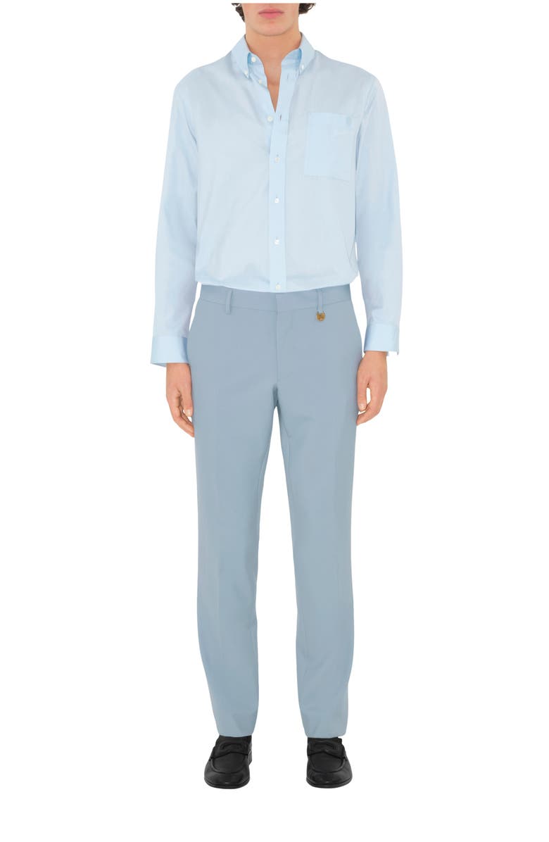 Burberry Wool Tailored Trousers, Main, color, Gale