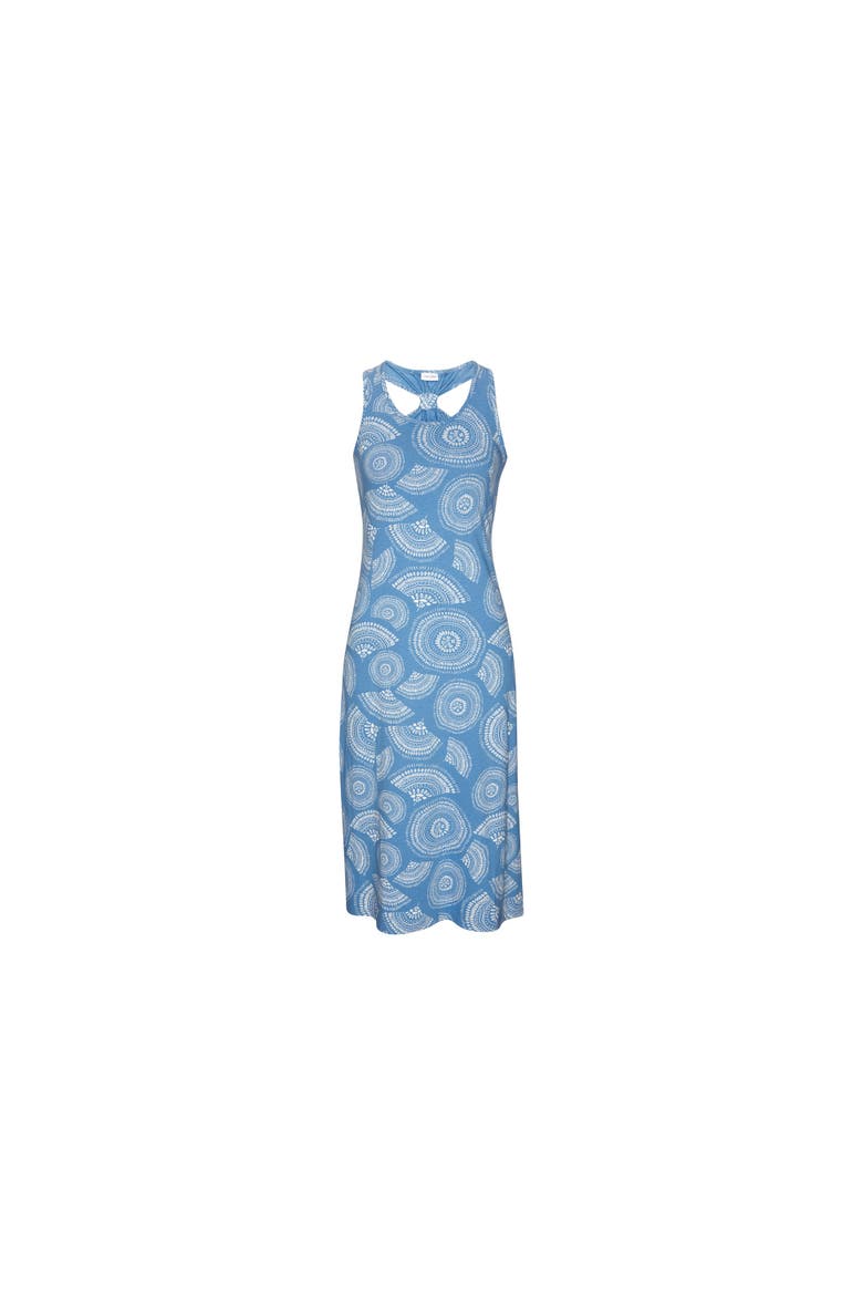 Women's Racerback Print Dress, Alternate, color, Blue & White