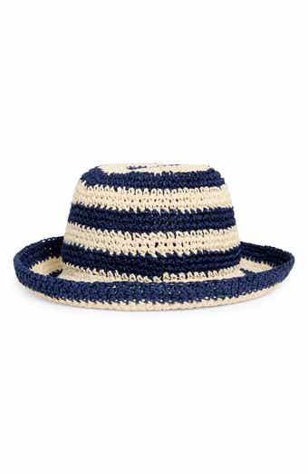 Awning Striped Straw Cloche