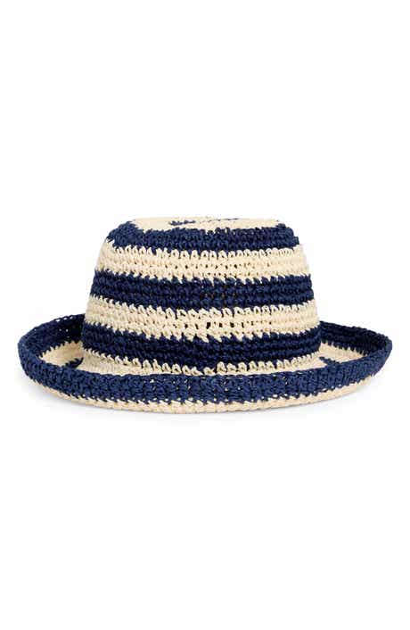 Awning Striped Straw Cloche