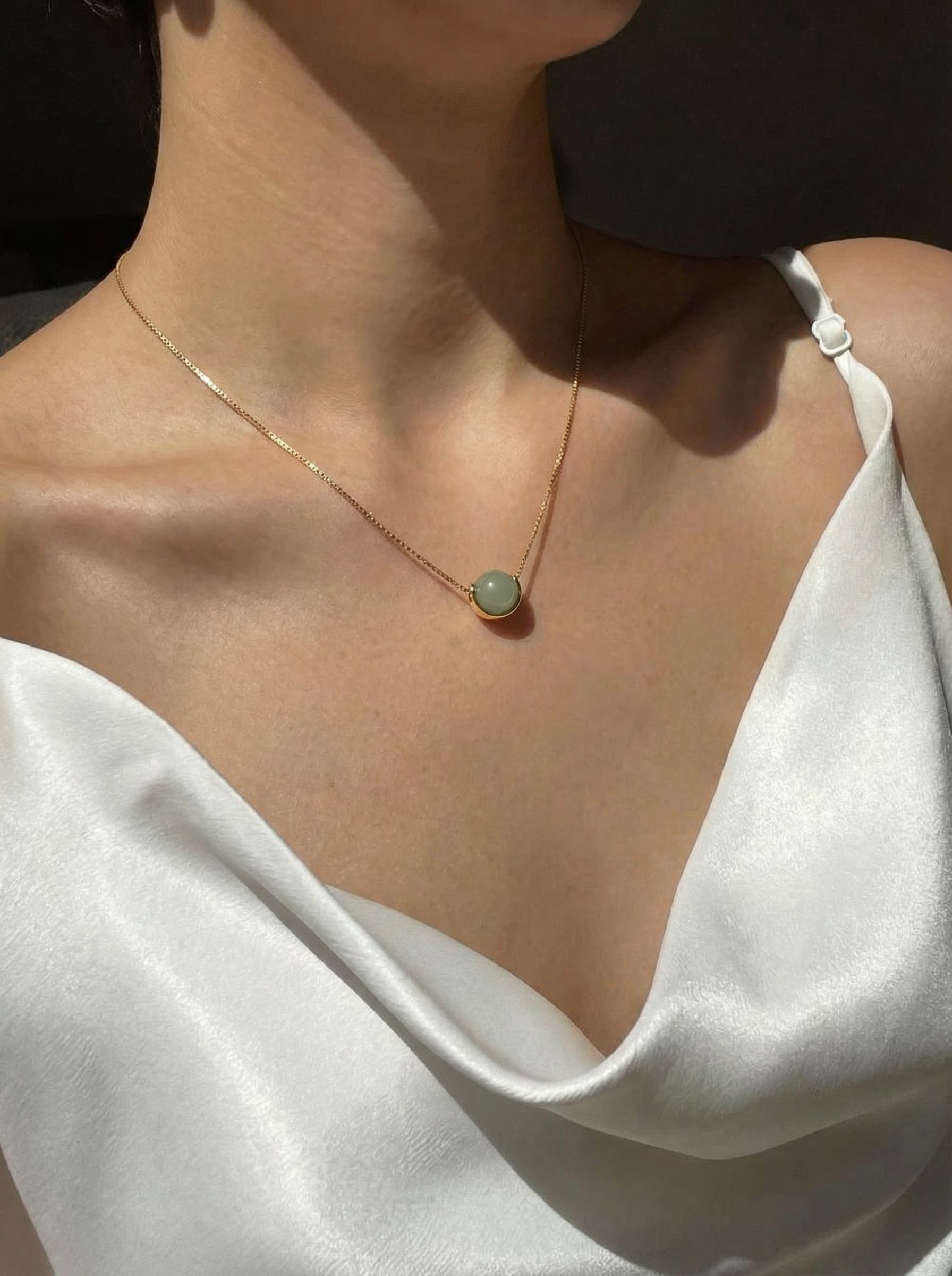 Equinox Green bead jade necklace (Women) | Nordstrom