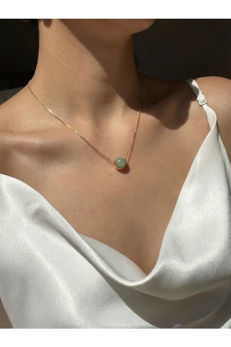 Equinox Green Bead Jade Necklace, Alternate, color, Light green