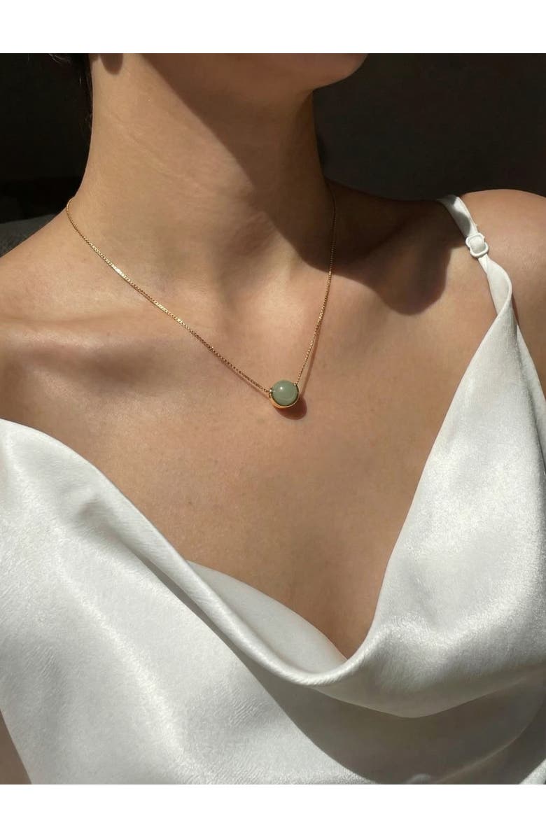 seree Equinox Green bead jade necklace, Alternate, color, Light Green