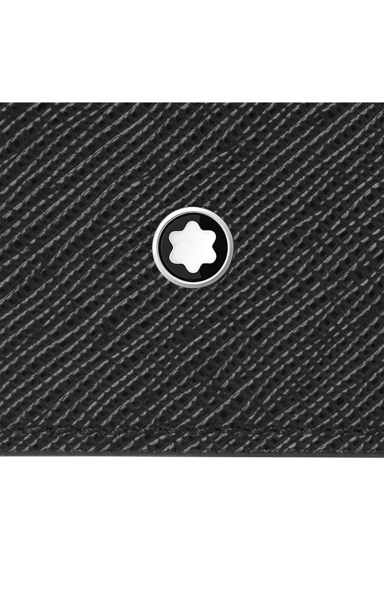 Montblanc Sartorial Trifold Leather Card Holder, Alternate, color, Black