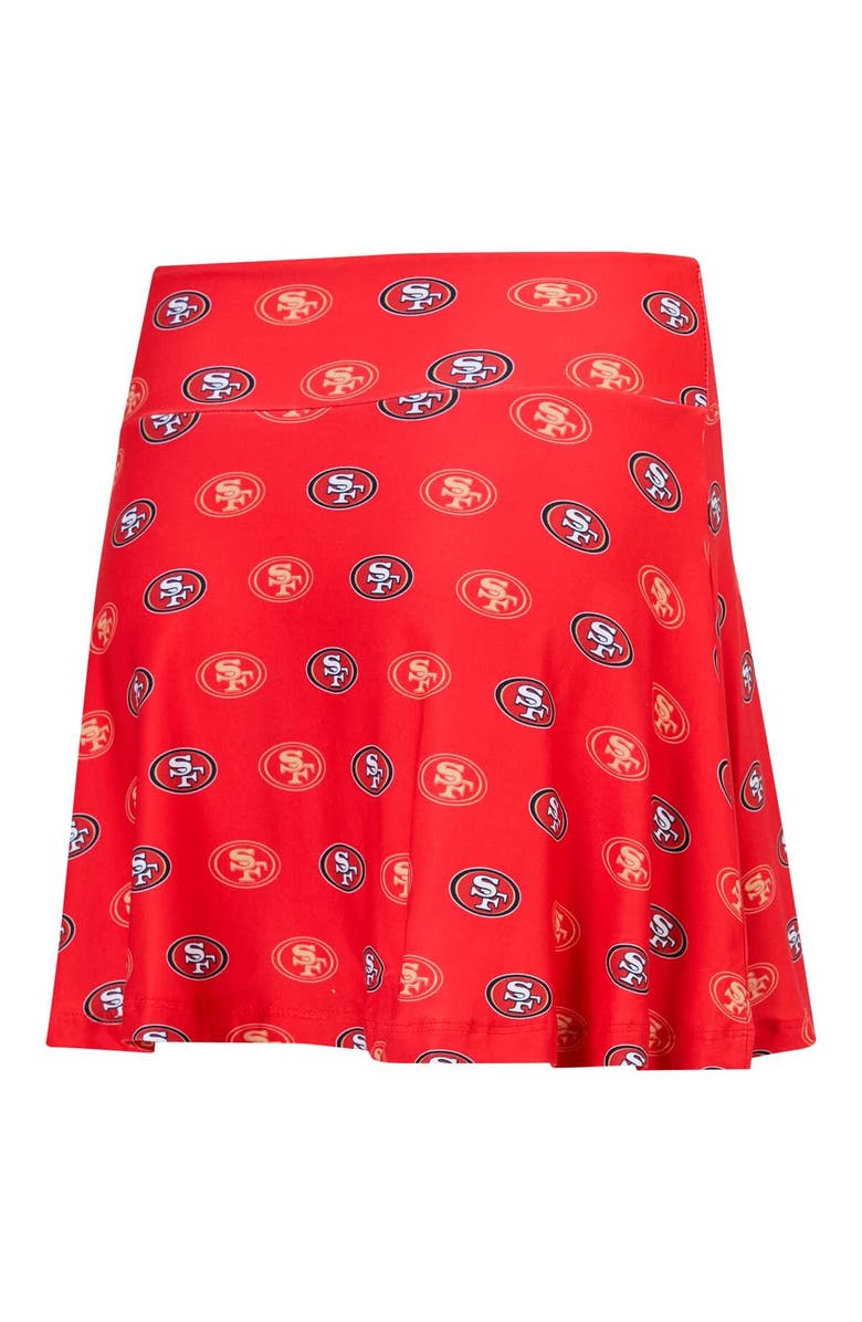CONCEPTS SPORT Women's Concepts Sport Scarlet San Francisco 49ers Record Allover Print Knit Sleep Skort, Alternate, color, Scarlet