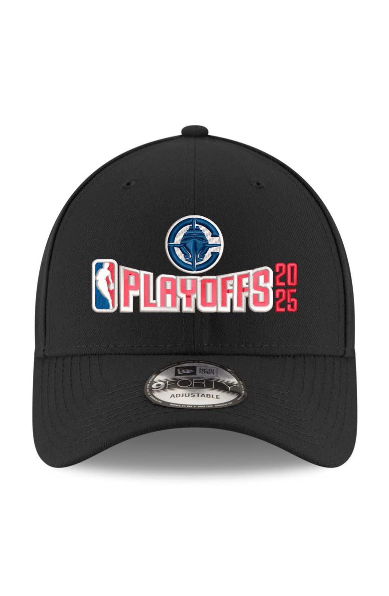 New Era Men's New Era  Black LA Clippers 2025 NBA Playoffs 9FORTY Adjustable Hat, Alternate, color, 