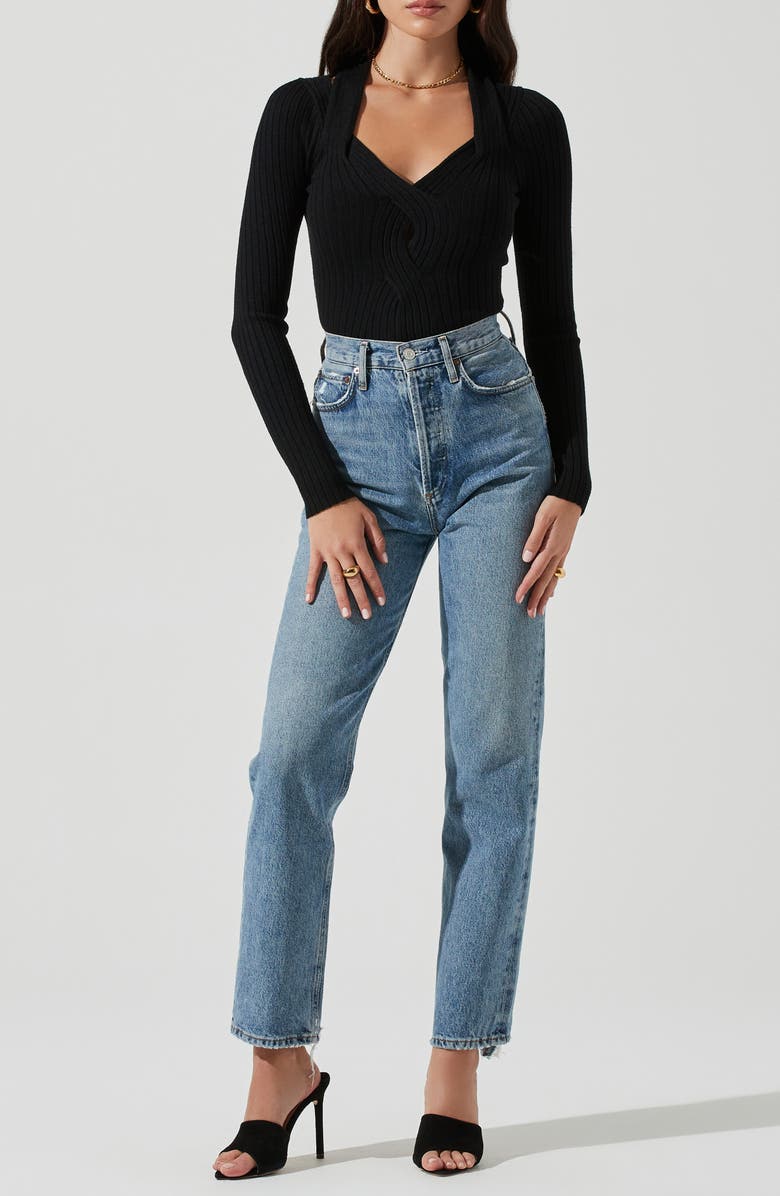 ASTR the Label Twist Front Sweater, Alternate, color, 