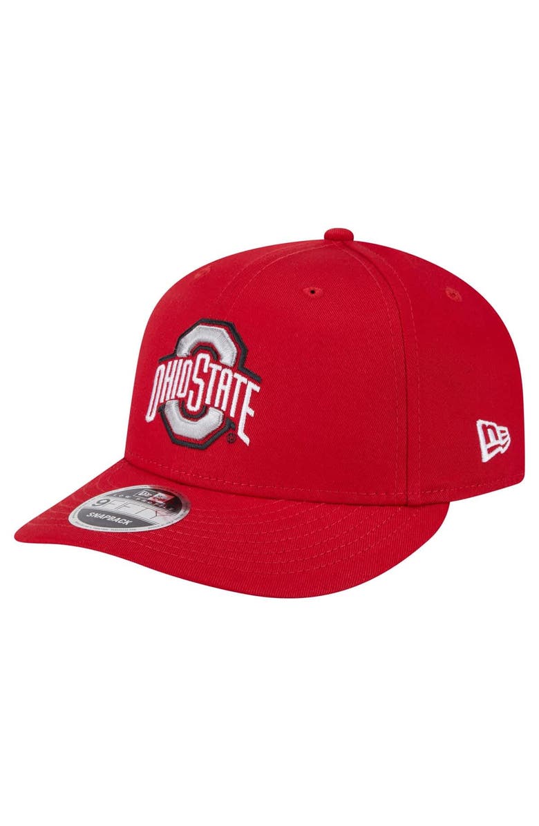 New Era Men's New Era Scarlet Ohio State Buckeyes Low Profile 9FIFTY Snapback Hat, Main, color, Scarlet