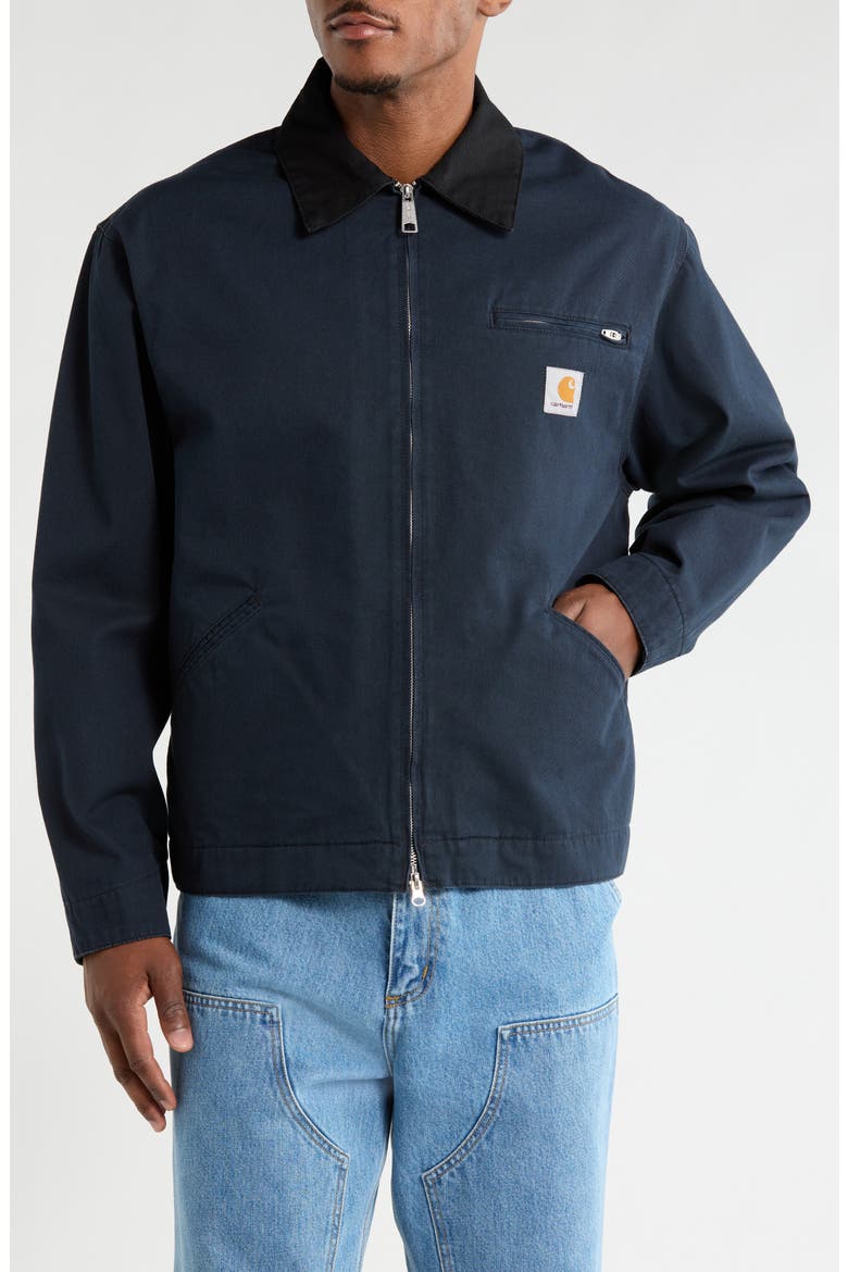 OG Detroit Organic Cotton Canvas Chore Jacket, Alternate, color, DEEP NIGHT / BLACK
