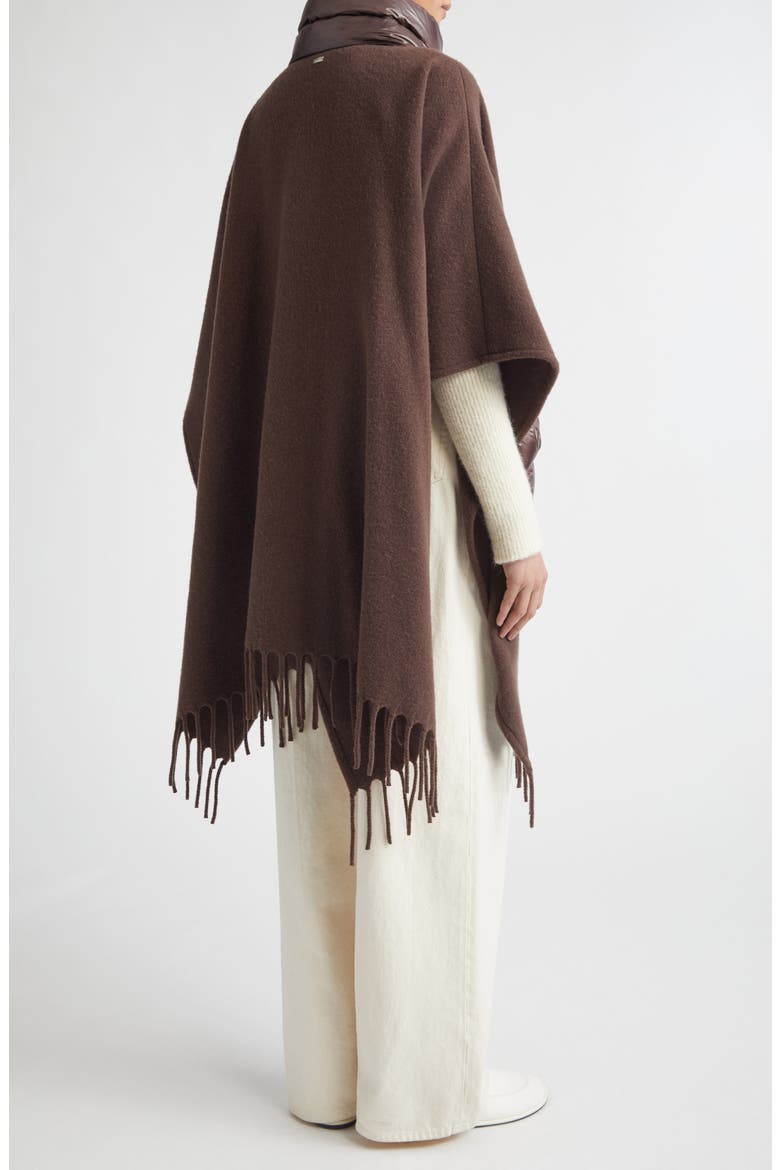 Mixed Media Fringe Trim Poncho, Alternate, color, 8810 FONDENTE