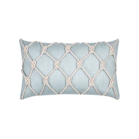Latticework Hand-Knotted Indoor & Outdoor Woven Accent Pillow & Insert