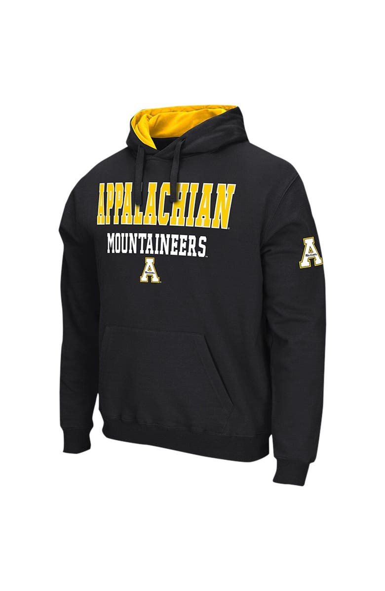 COLOSSEUM Men's Colosseum Black Appalachian State Mountaineers Sunrise Pullover Hoodie, Alternate, color, Black