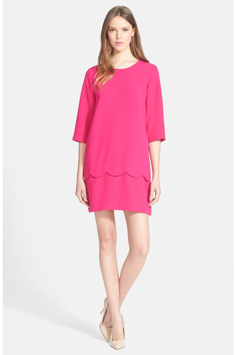 'demi' scallop shift dress, Main, color, SWEETHEART PINK