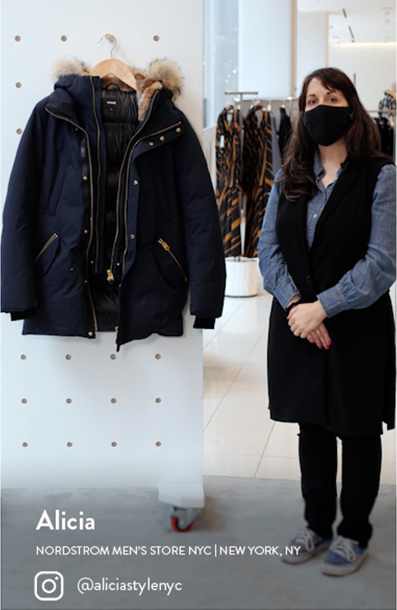 'Edward' Down Parka with Genuine Coyote and Rabbit Fur Trim, sales video thumbnail