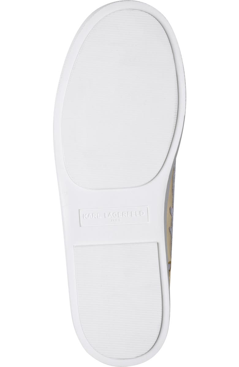 KARL LAGERFELD PARIS Cambria Platform Mule Sneaker, Alternate, color, White Gold
