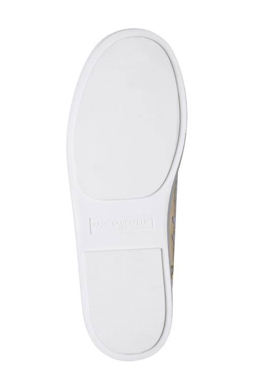 Karl Lagerfeld Paris Cambria Platform Mule Sneaker In Gold