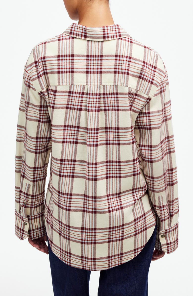 Madewell Plaid Relaxed Organic Cotton Flannel Button-Up Shirt, Alternate, color, 