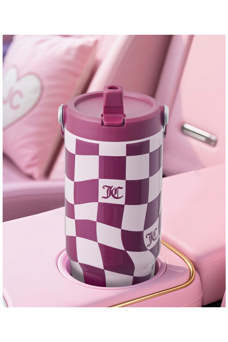 Flip Flow 30-Ounce Stainless Steel Tumbler, Alternate, color, PINK WAVY CHECK
