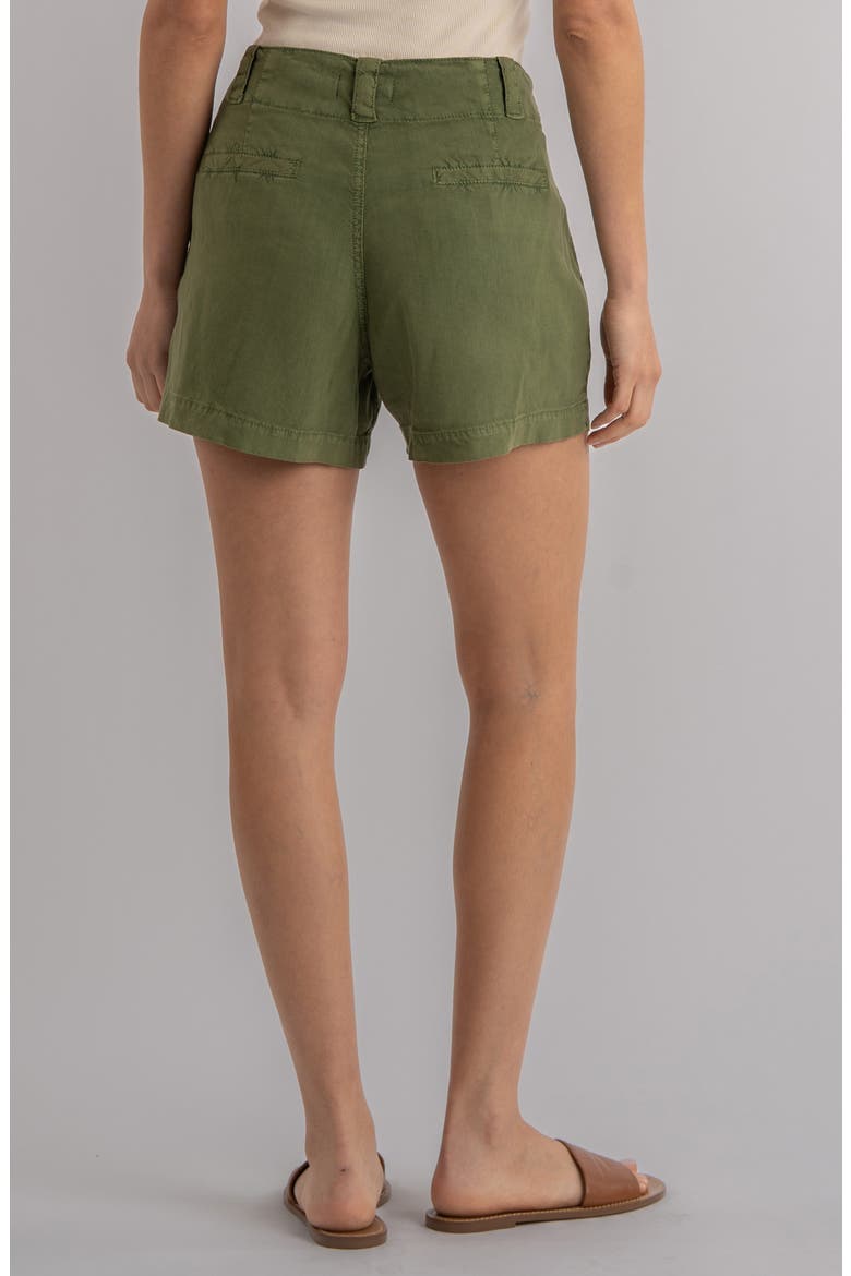Katie Drawstring Linen Blend Shorts, Alternate, color, DILL
