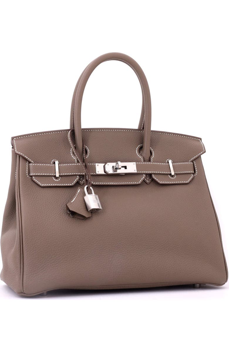 Pre-Owned Hermes Birkin Handbag Grey Togo with Palladium Hardware 30, Alternate, color, Etoupe