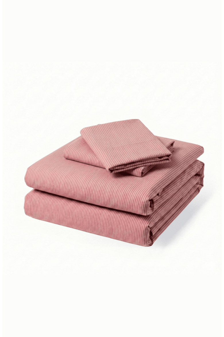 Thin Striped Soft Breathable Duvet Cover, Main, color, Red Striped