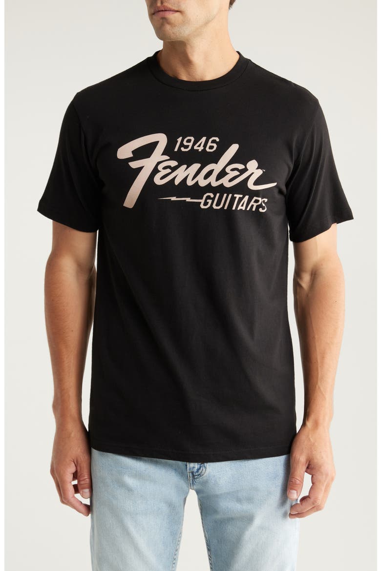 Fender Cotton Graphic T-Shirt, Main, color, BLACK