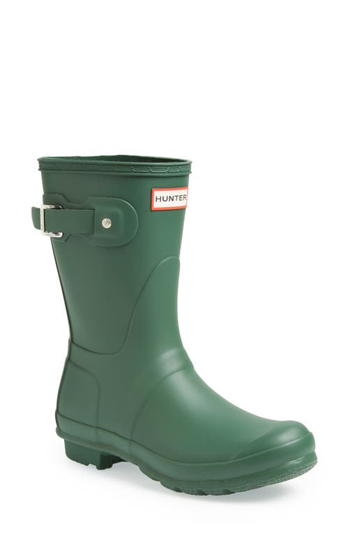 Hunter Original Short Waterproof Rain Boot in Green/green 