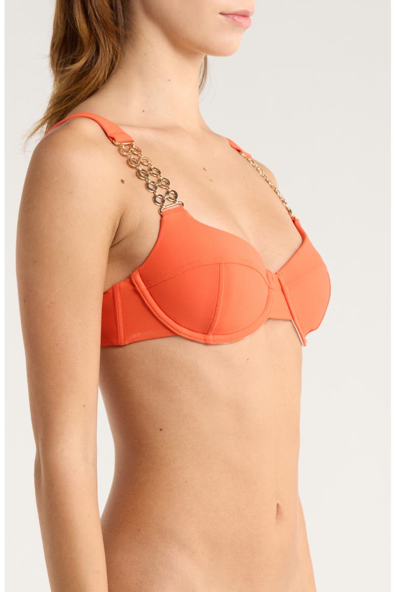 Iryna Underwire Bikini Top, Alternate, color, VIVID ORANGE