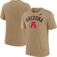 Nike Men's Nike Heather Light Brown Arizona Wildcats Legacy Arch Tri-Blend T-Shirt