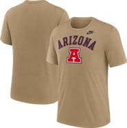 Nike Men's Nike Heather Light Brown Arizona Wildcats Legacy Arch Tri-Blend T-Shirt