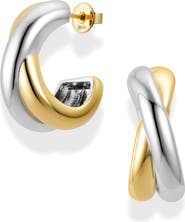 MOD + JO Sullivan Two-Tone Hoop Earrings
