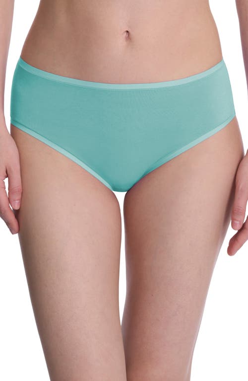 Natori Bliss Bare Cotton Hipster Briefs In Green