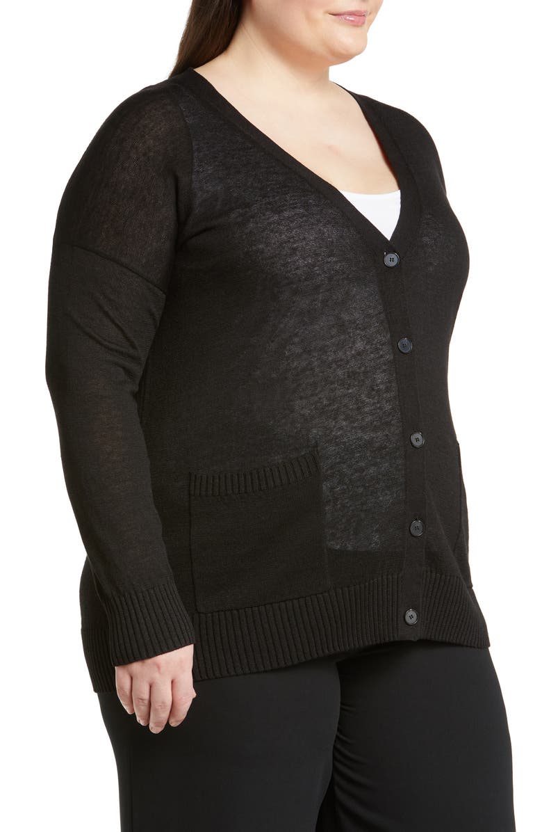 Nordstrom Linen Blend Cardigan, Alternate, color,