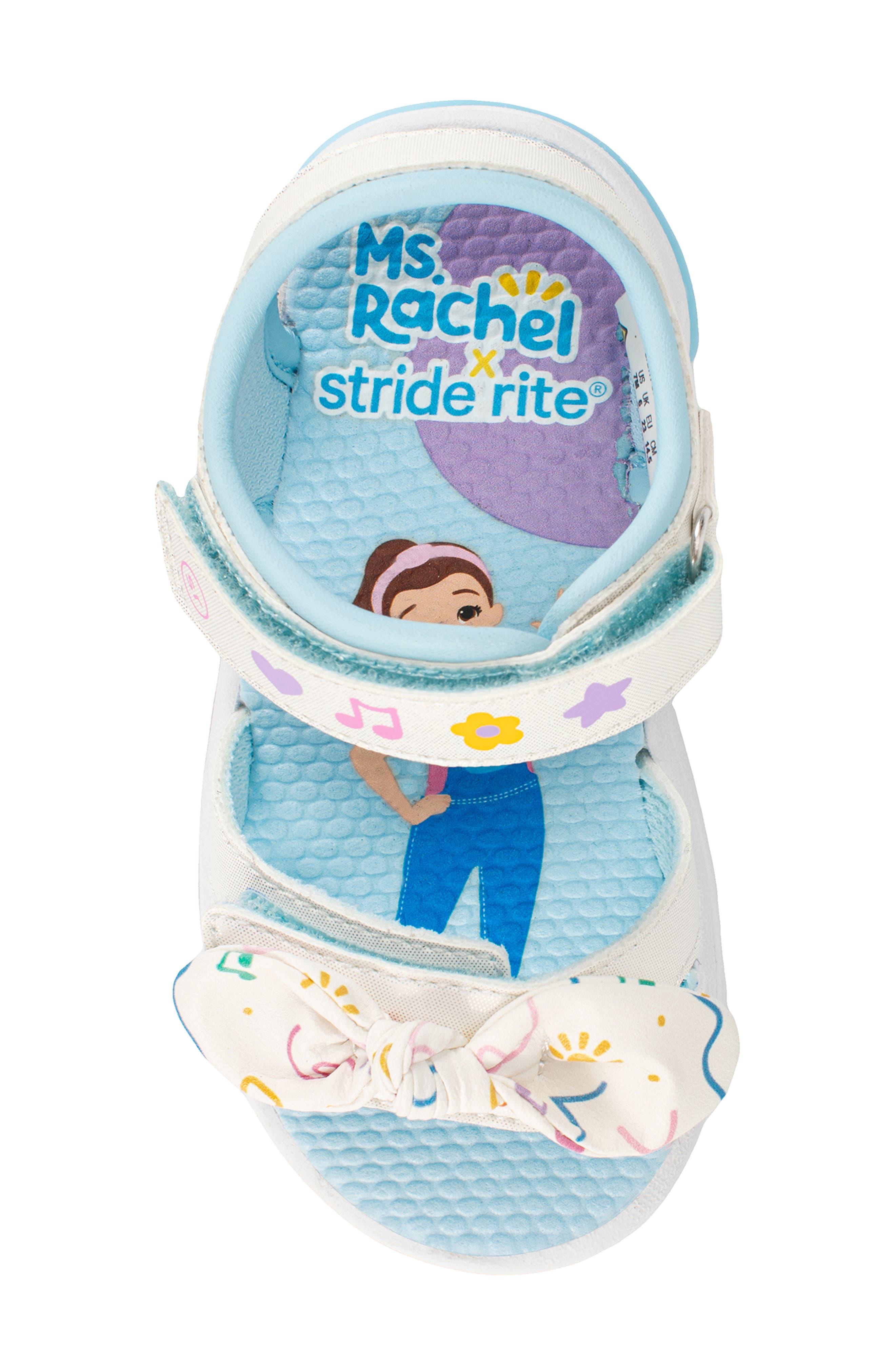 Stride Rite Kids' x Ms. Rachel Light-Up Sandal, Alternate, color, White