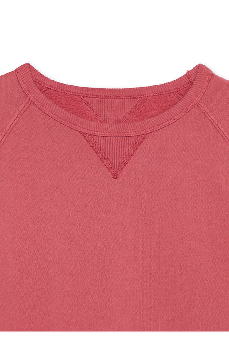 Fortela Harvard Fleece Jersey Raglan Sleeve Sweatshirt, Alternate, color, Red