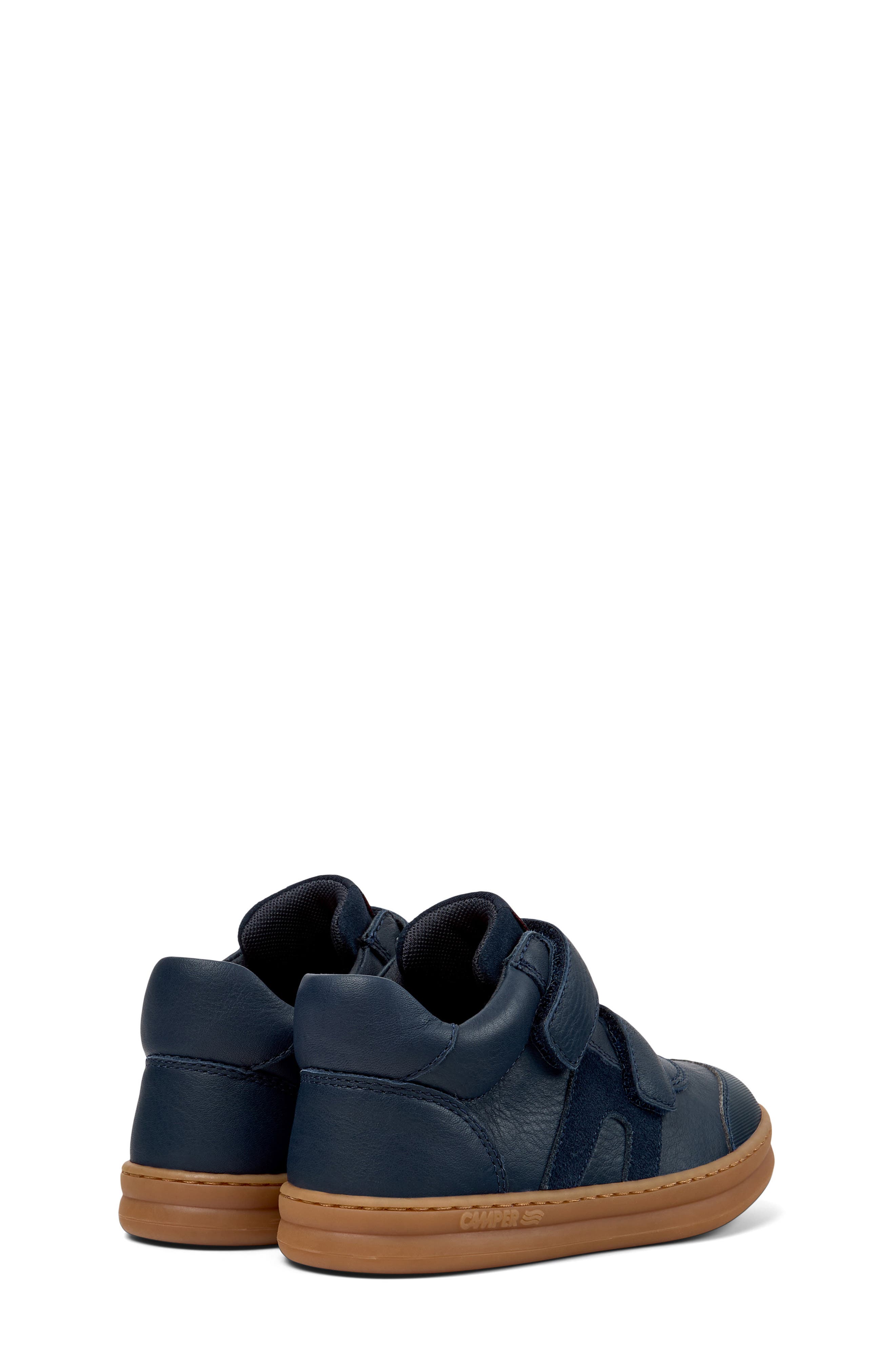 Kids' Runner Four Leather Sneaker, Alternate, color, DARK BLUE