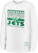 Mitchell & Ness Youth White New York Jets Retro Big Game Fleece Pullover Sweatshirt