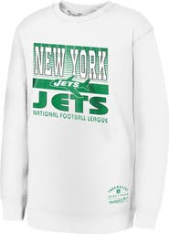 Mitchell & Ness Youth White New York Jets Retro Big Game Fleece Pullover Sweatshirt