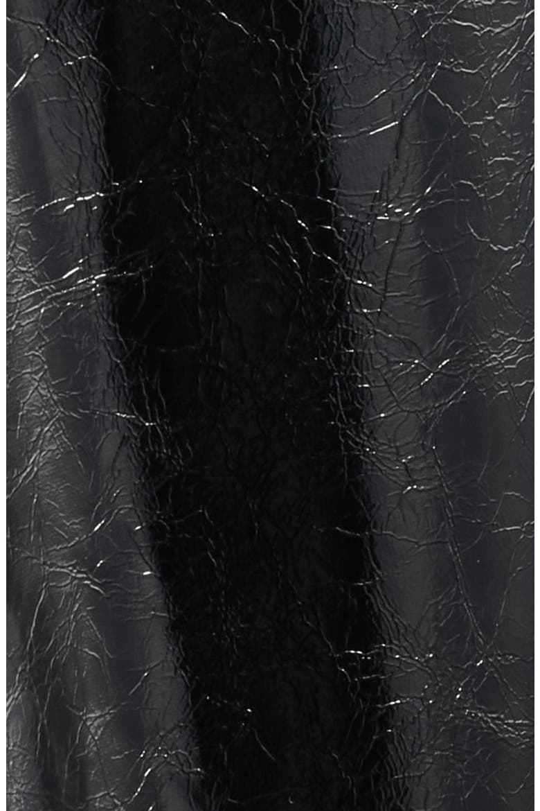 Waterproof A-Line Long Raincoat, Alternate, color, CRACKL BLACK