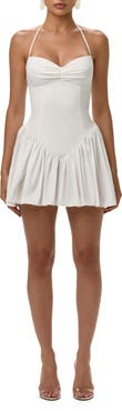 Naked Wardrobe Shirting Halter Minidress