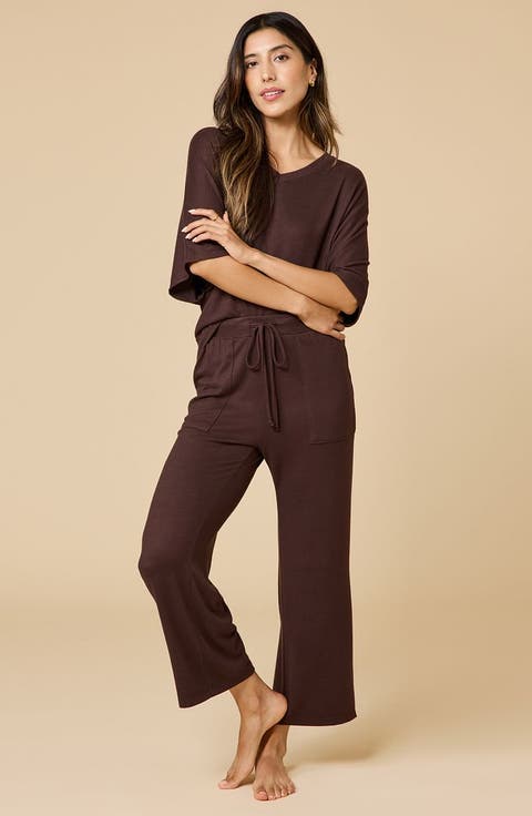 Dream Jersey Relaxed V-Neck with Capri Lounge Set