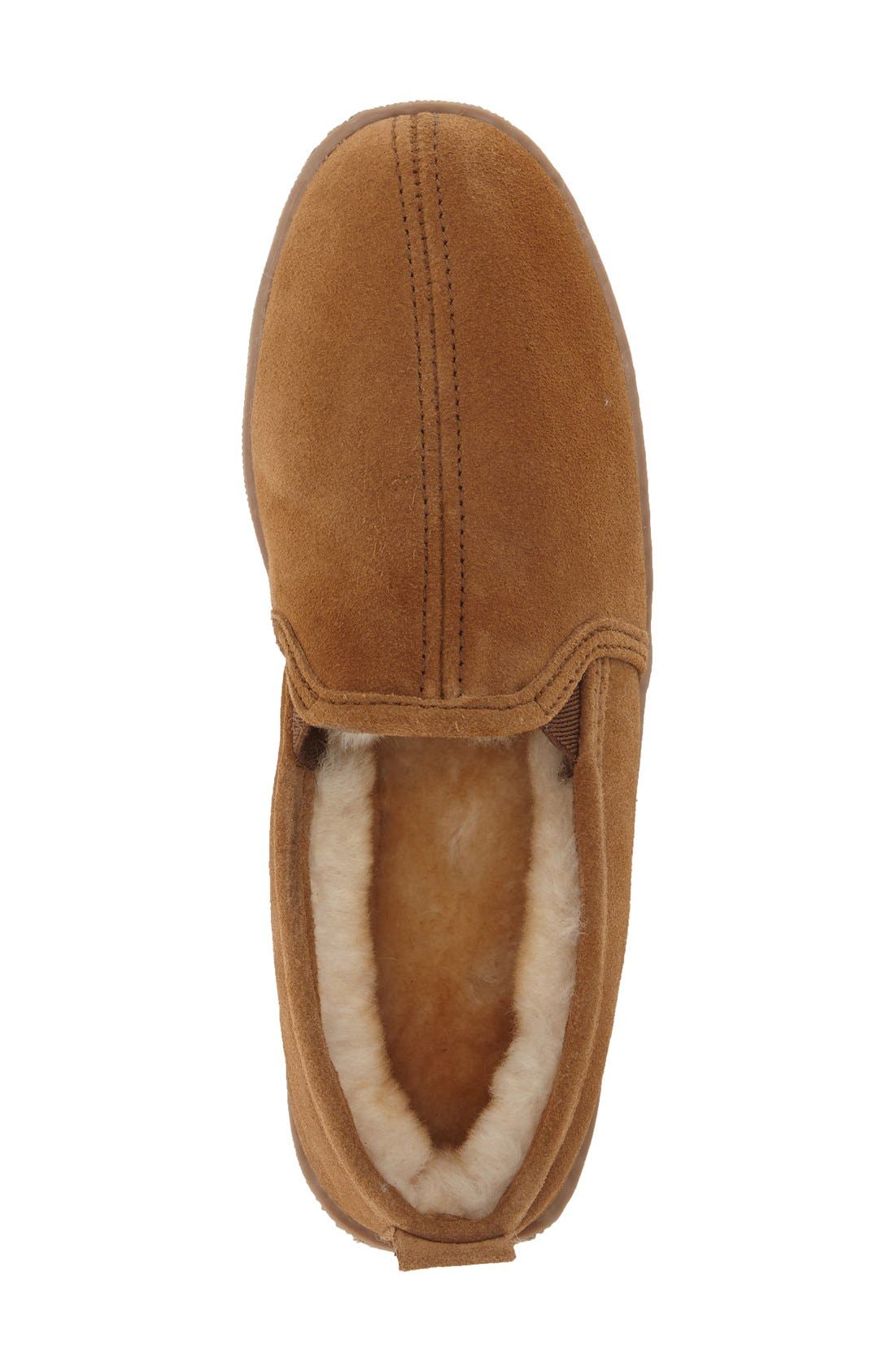 Minnetonka Genuine Shearling Lined Slipper, Alternate, color, Golden Tan