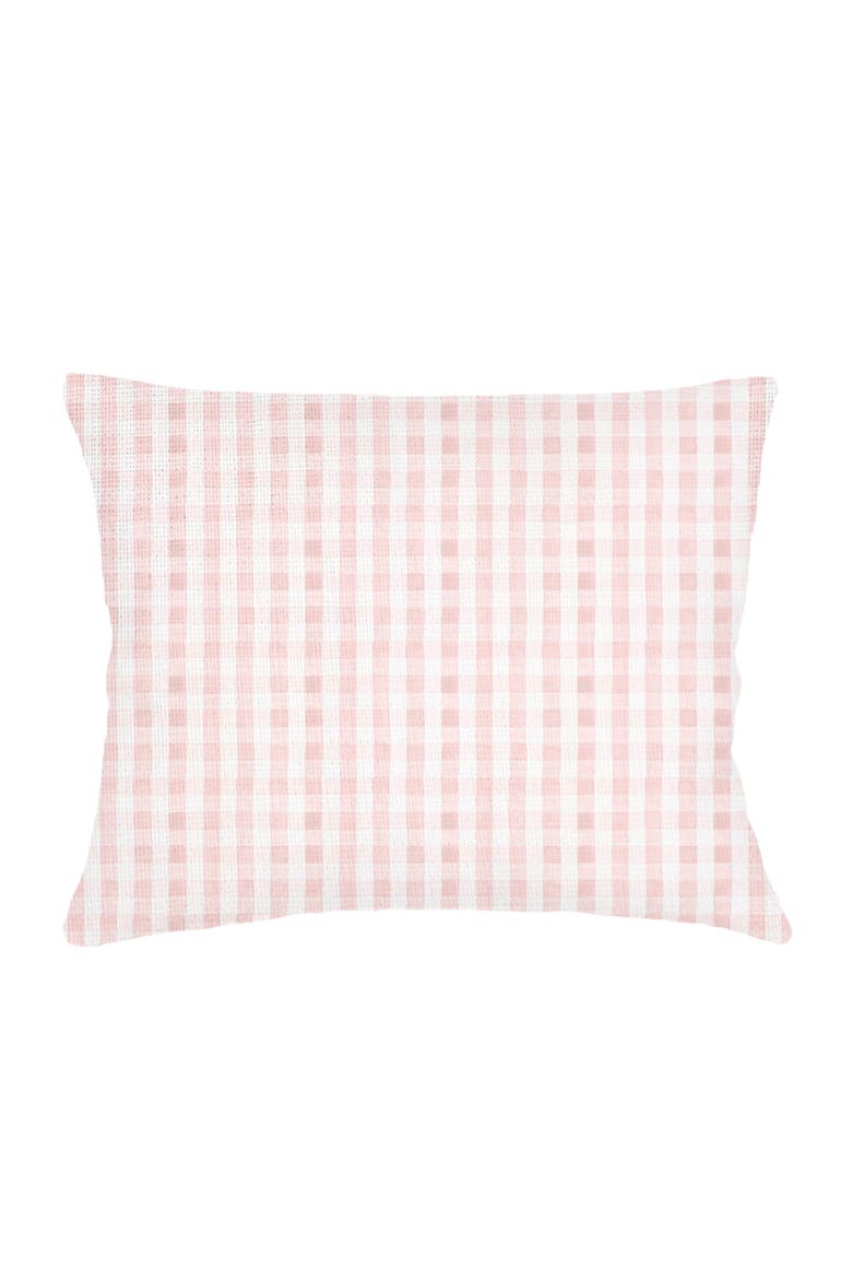 Gingham Linen Pillow Sham, Main, color, Pink