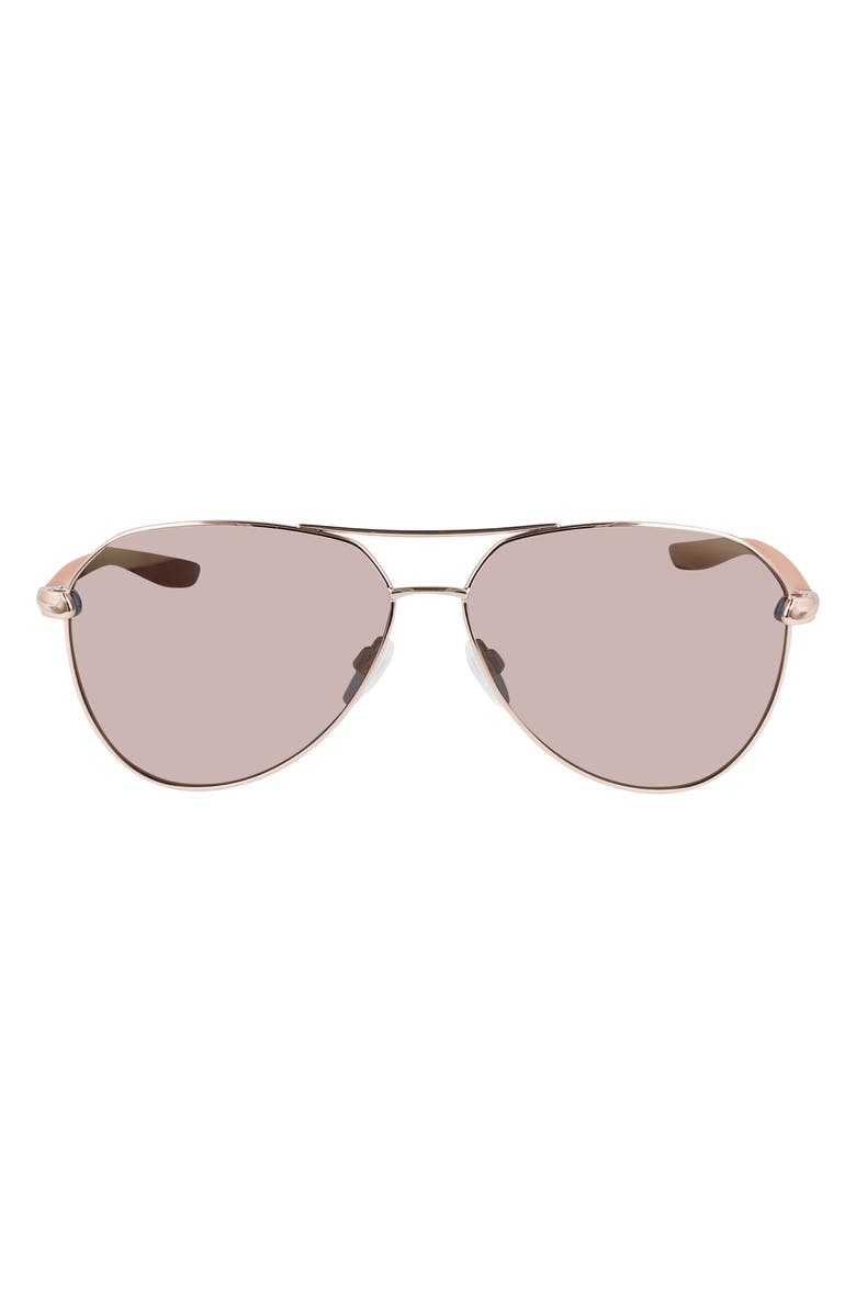 Nike City 61mm Mirrored Aviator Sunglasses, Main, color, Rose Gold / Gold