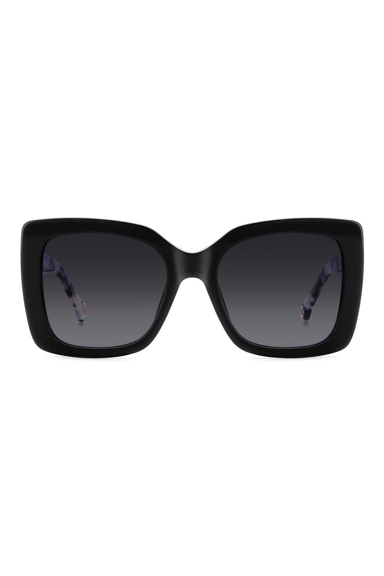 54mm Gradient Square Sunglasses, Main, color, BLACK/ DARK GREY SF